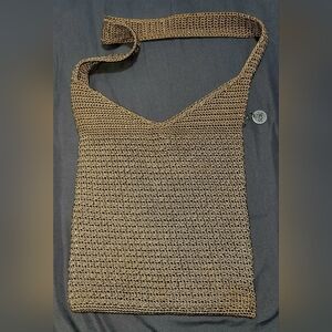 The Sak Brown Crochet Hobo Bag